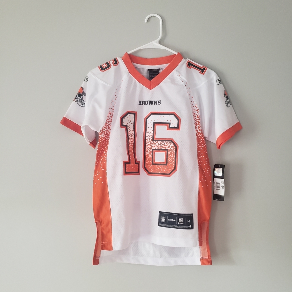 NFL Reebok Cleveland Browns Cribbs 16 Jersey Style #67891 Youth Medium NWT
